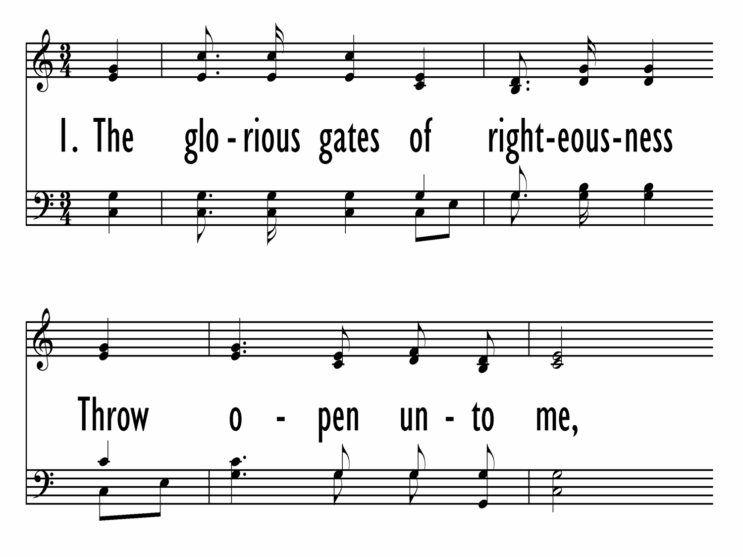 THE GLORIOUS GATES OF RIGHTEOUSNESS (Blue Psalter Hymnal 234)